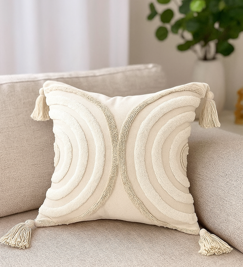 BohoKissen | Strukturierte Dekorative Zierkissen | Wohnzimmer Dekoration