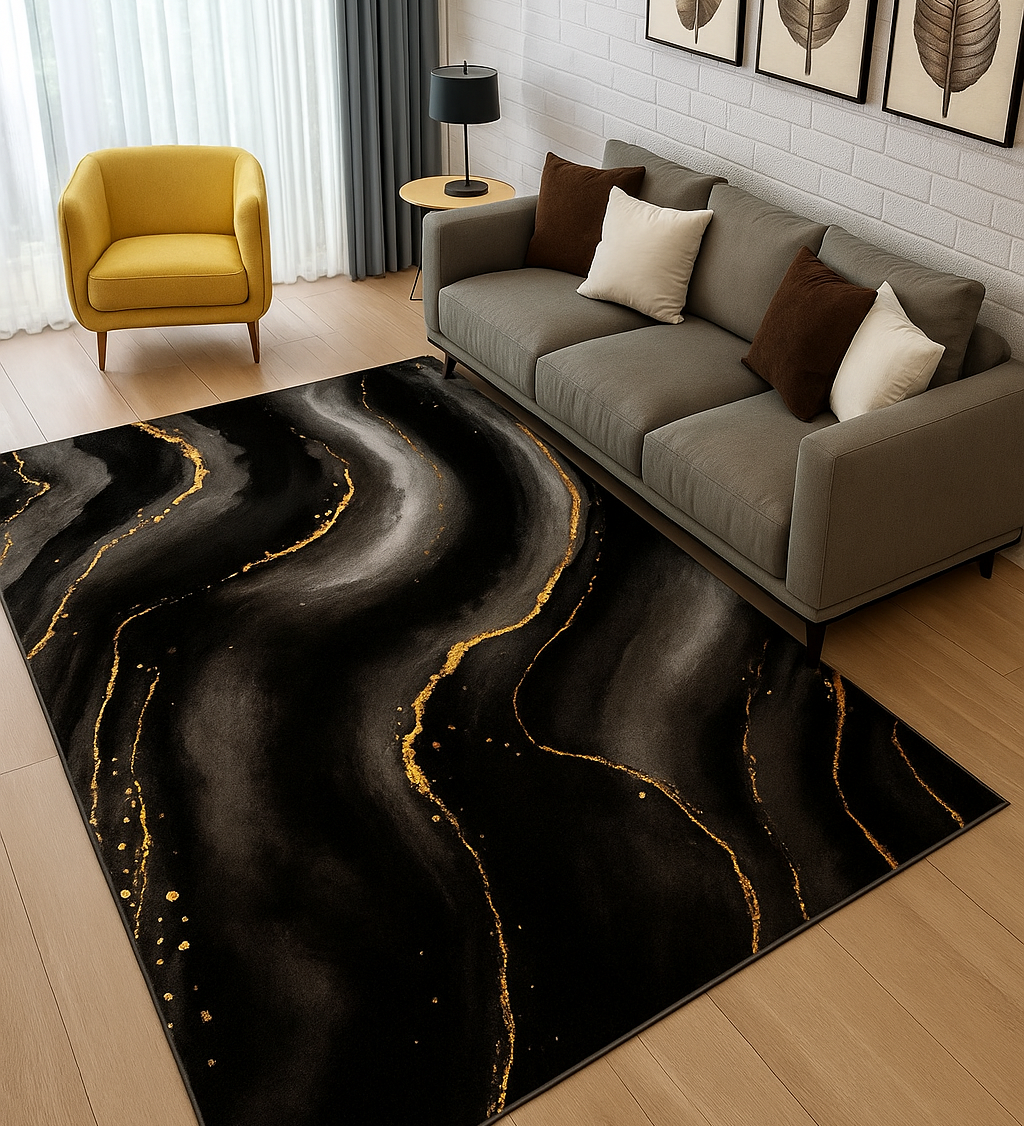 NordikMuster | Geometrische Rutschfeste Teppich | Wohnzimmer Dekoration