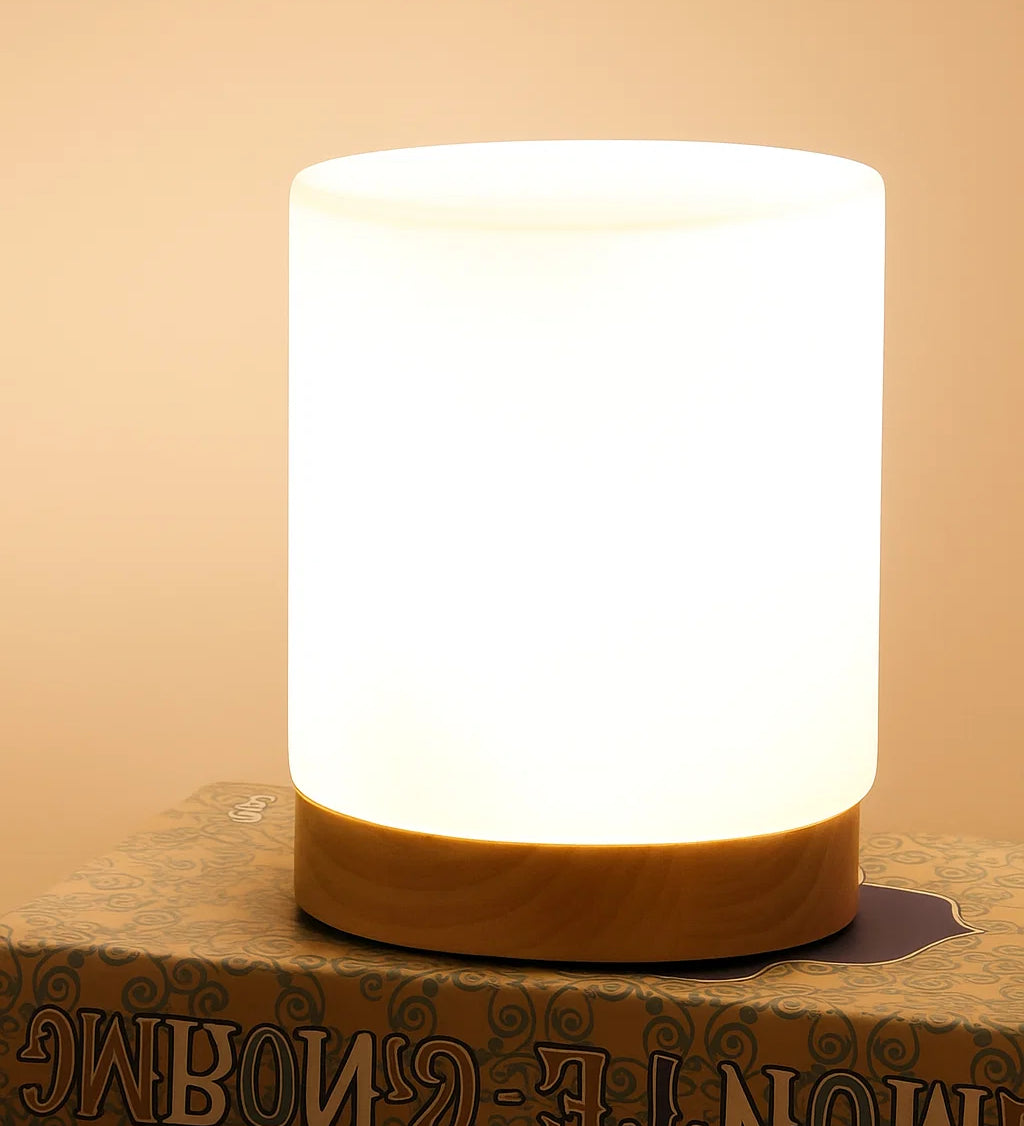 Tischlampe LED Modern Holz Wohnzimmer Schlafzimmer | Innen