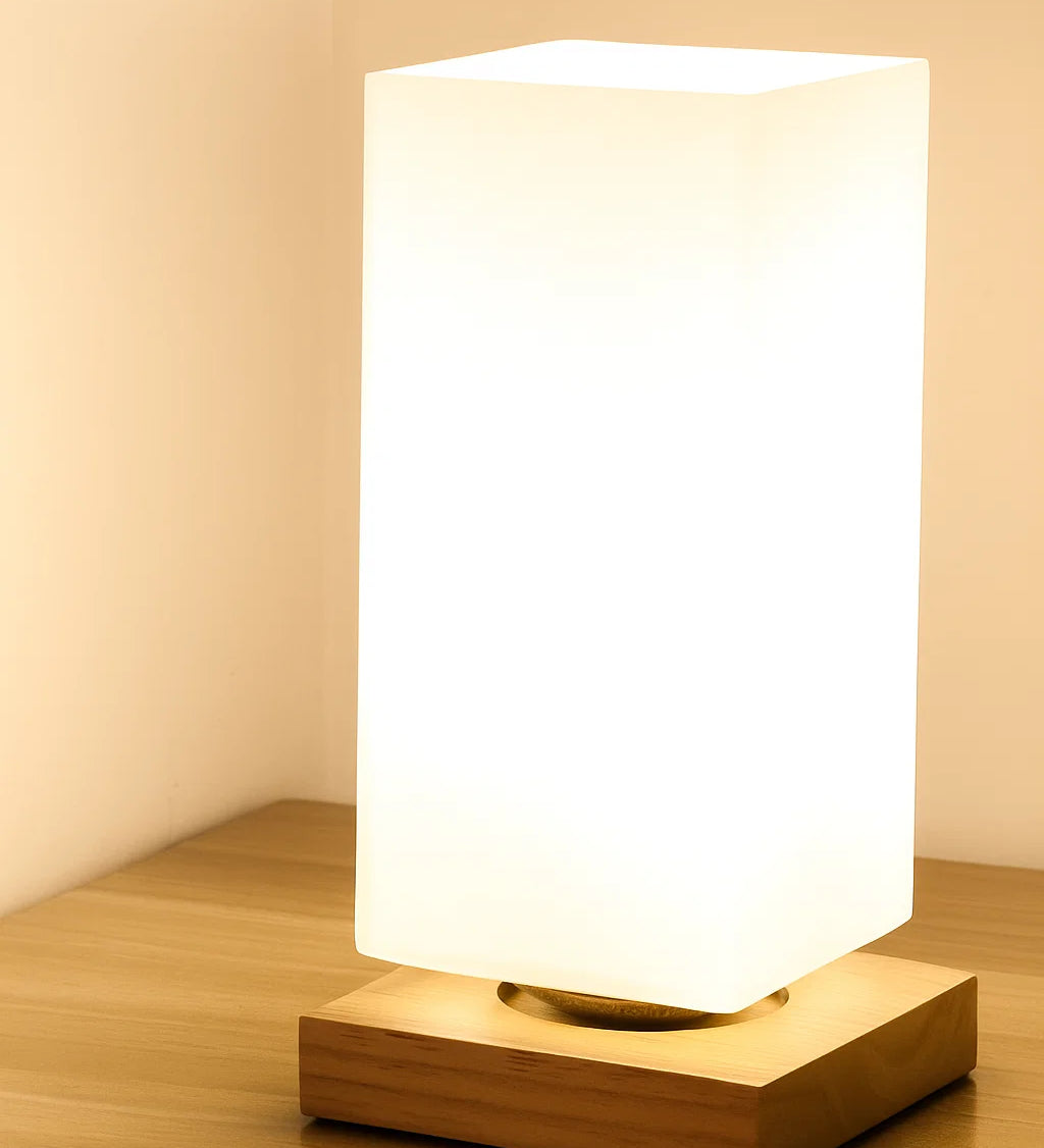 Tischlampe LED Modern Holz Wohnzimmer Schlafzimmer | Innen