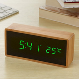 Wecker Digital Holz Mit Temperatur | LED